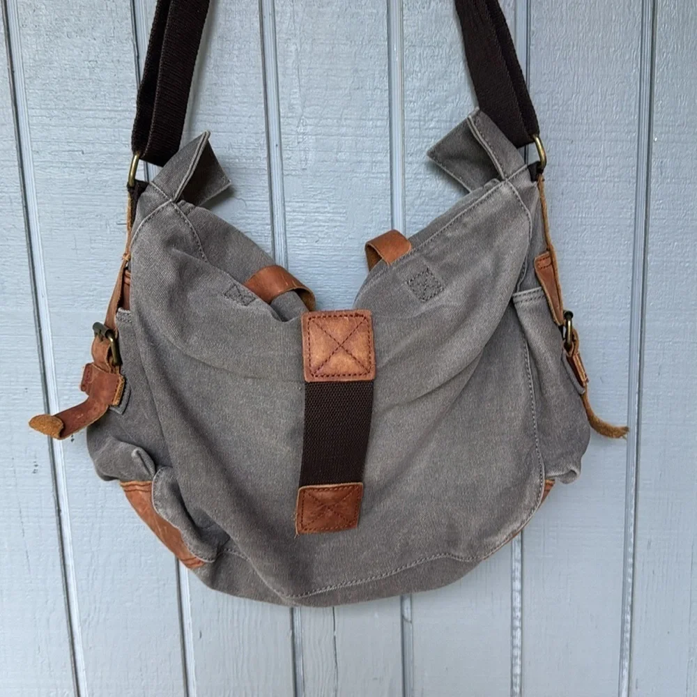 Kattee Messager Fabric Gray Bag